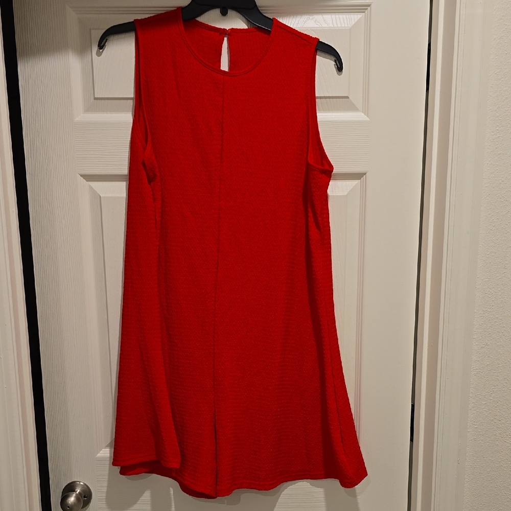 Red Sleeveless Romper